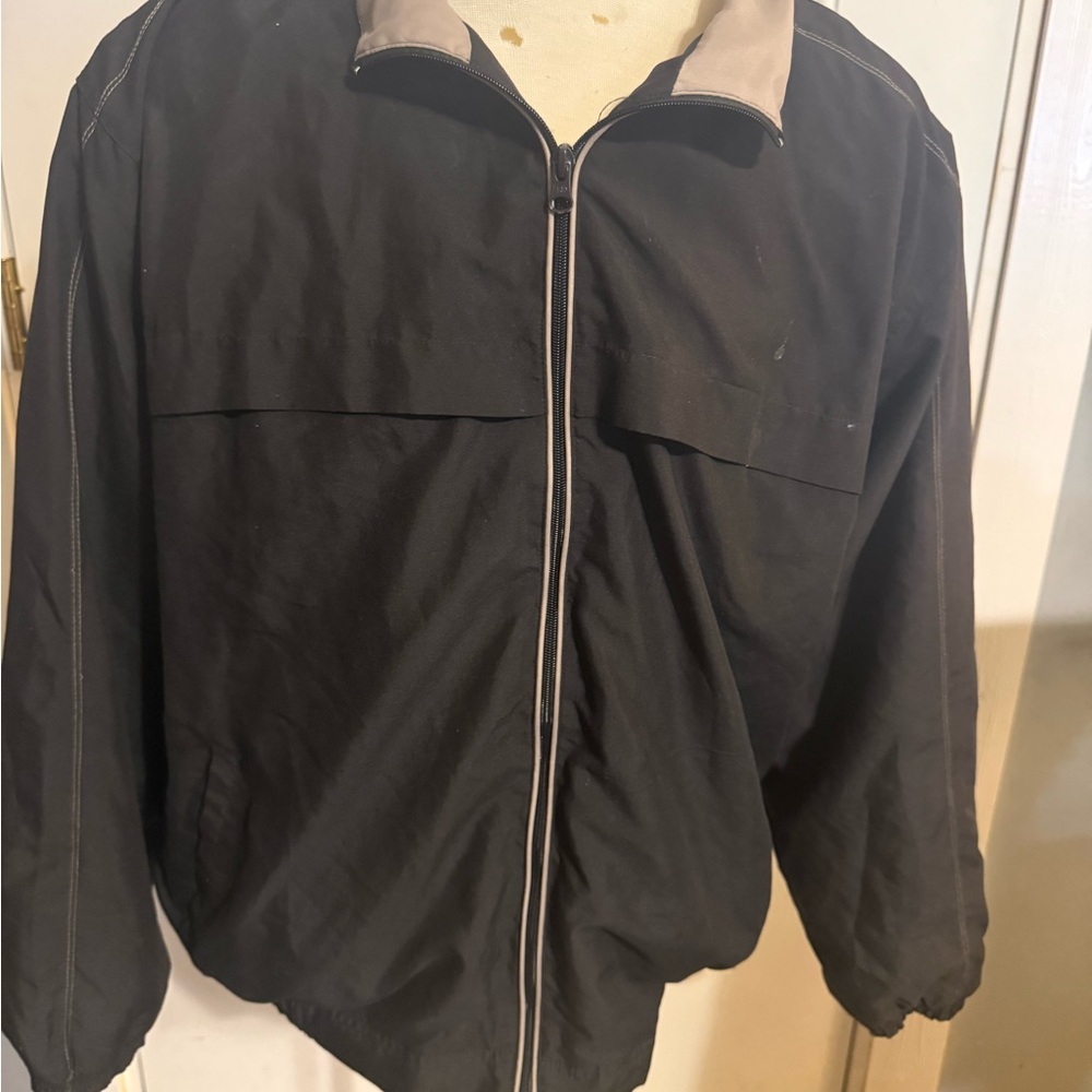 Weatherproof Black and‎ Gray Windbreaker